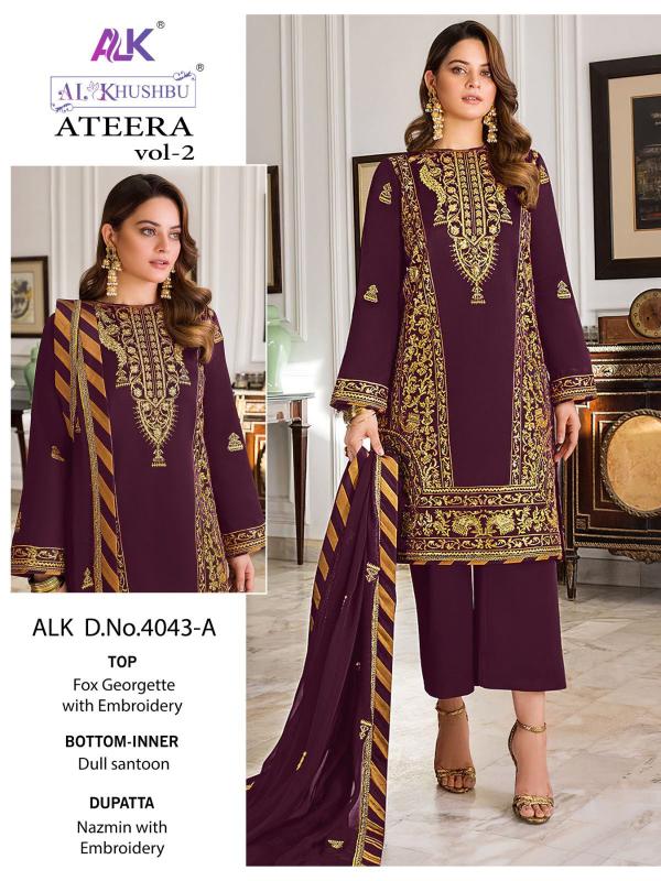Alk Khushbu Ateera Vol 2 Fancy Designe Pakistani Suit Collection